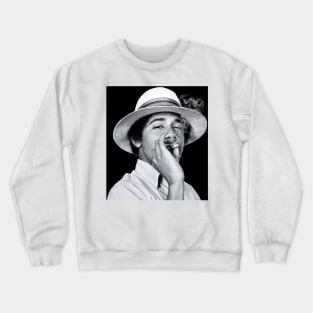 Barack Obama Smoking Vintage Large Image Crewneck Sweatshirt